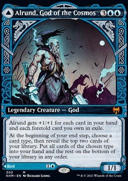 Alrund, God of the Cosmos // Hakka, Whispering Raven⁣ - Kaldheim: Extras⁣ (Mythic)⁣ [302]