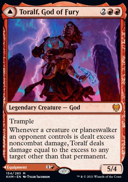 Toralf, God of Fury // Toralf's Hammer⁣ - Kaldheim⁣ (Mythic)⁣ [154]