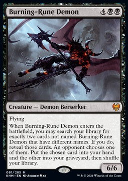 Burning-Rune Demon⁣ - Kaldheim⁣ (Mythic)⁣ [81]