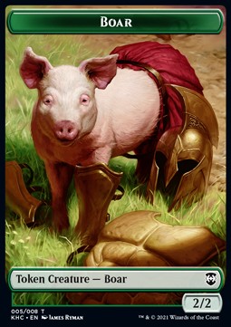 Boar Token (G 2/2) // Spirit Token (W 1/1)⁣ - Commander: Kaldheim⁣ (Token)⁣ [T 5/4]