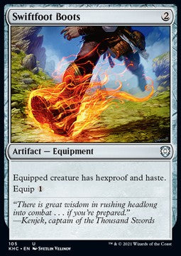 Swiftfoot Boots⁣ - Commander: Kaldheim⁣ (Uncommon)⁣ [105]