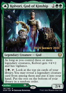 Kolvori, God of Kinship // The Ringhart Crest⁣ - Kaldheim: Promos⁣ (Rare)⁣ [181]