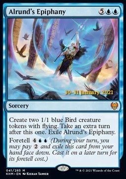 Alrund's Epiphany (V.1)⁣ - Kaldheim: Promos⁣ (Mythic)⁣ [41]