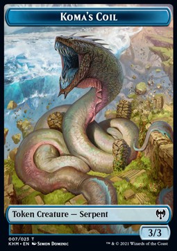 Koma's Coil Token (Blue 3/3)⁣ - Kaldheim: Extras⁣ (Token)⁣ [T07]