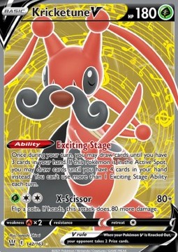 Kricketune V⁣ - Battle Styles⁣ (Ultra Rare)⁣ [142]