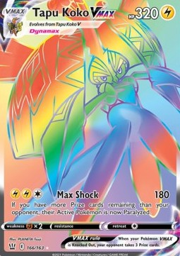 Tapu Koko VMAX⁣ - Battle Styles⁣ (Secret Rare)⁣ [166]
