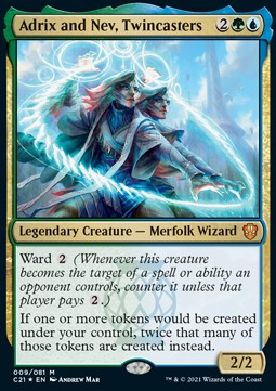Adrix and Nev, Twincasters⁣ - Commander: Strixhaven⁣ (Mythic)⁣ [9]
