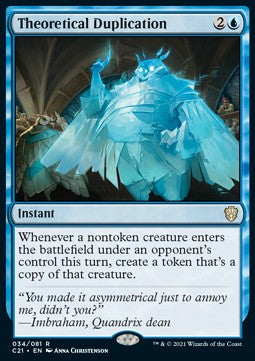 Theoretical Duplication⁣ - Commander: Strixhaven⁣ (Rare)⁣ [34]
