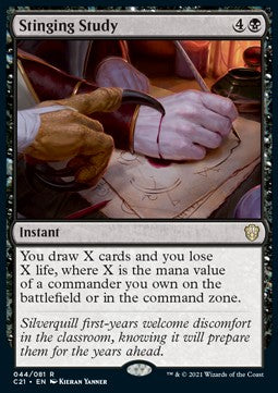 Stinging Study⁣ - Commander: Strixhaven⁣ (Rare)⁣ [44]