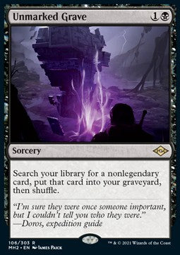 Unmarked Grave⁣ - Modern Horizons 2⁣ (Rare)⁣ [106]