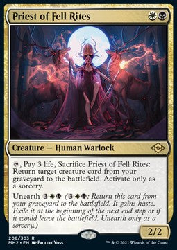 Priest of Fell Rites⁣ - Modern Horizons 2⁣ (Rare)⁣ [208]