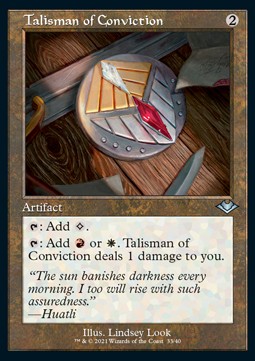 Talisman of Conviction (V.1)⁣ - Modern Horizons: Retro Frame Cards⁣ (Uncommon)⁣ [33]