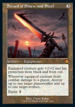 Sword of Sinew and Steel (V.1)⁣ - Modern Horizons: Retro Frame Cards⁣ (Mythic)⁣ [31]