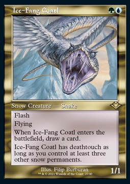 Ice-Fang Coatl (V.1)⁣ - Modern Horizons: Retro Frame Cards⁣ (Rare)⁣ [27]