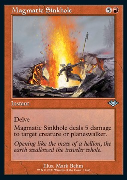 Magmatic Sinkhole (V.1)⁣ - Modern Horizons: Retro Frame Cards⁣ (Uncommon)⁣ [17]