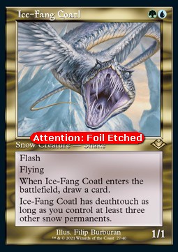 Ice-Fang Coatl (V.2)⁣ - Modern Horizons: Retro Frame Cards⁣ (Rare)⁣ [27]