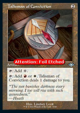 Talisman of Conviction (V.2)⁣ - Modern Horizons: Retro Frame Cards⁣ (Uncommon)⁣ [33]