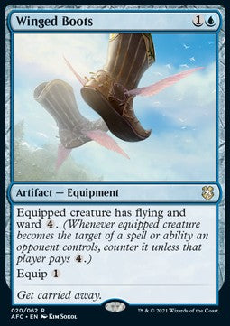 Winged Boots⁣ - Commander: Adventures in the Forgotten Realms⁣ (Rare)⁣ [20]