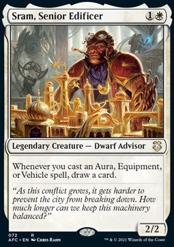Sram, Senior Edificer⁣ - Commander: Adventures in the Forgotten Realms⁣ (Rare)⁣ [72]