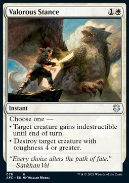 Valorous Stance - Commander: Adventures in the Forgotten Realms (Uncommon) [AFC-76]