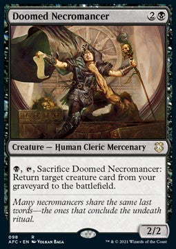 Doomed Necromancer - Commander: Adventures in the Forgotten Realms (Rare) [AFC-98]