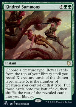 Kindred Summons⁣ - Commander: Adventures in the Forgotten Realms⁣ (Rare)⁣ [163]