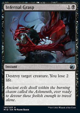 Infernal Grasp⁣ - Innistrad: Midnight Hunt⁣ (Uncommon)⁣ [107]