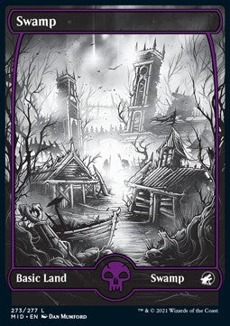 Swamp (V.2)⁣ - Innistrad: Midnight Hunt⁣ (Land)⁣ [273]