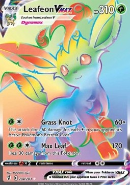 Leafeon VMAX⁣ - Evolving Skies⁣ (Secret Rare)⁣ [204]