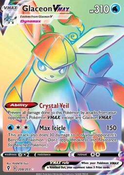 Glaceon VMAX⁣ - Evolving Skies⁣ (Secret Rare)⁣ [208]