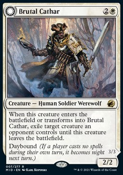Brutal Cathar // Moonrage Brute⁣ - Innistrad: Midnight Hunt⁣ (Rare)⁣ [7]