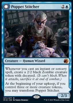 Poppet Stitcher // Poppet Factory⁣ - Innistrad: Midnight Hunt⁣ (Mythic)⁣ [71]