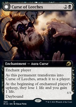 Curse of Leeches // Leeching Lurker⁣ - Innistrad: Midnight Hunt: Extras⁣ (Rare)⁣ [345]