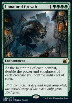 Unnatural Growth⁣ - Innistrad: Midnight Hunt⁣ (Rare)⁣ [206]
