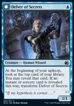 Delver of Secrets / Insectile Aberration⁣ - Innistrad: Midnight Hunt⁣ (Uncommon)⁣ [47]