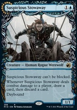 Suspicious Stowaway // Seafaring Werewolf⁣ - Innistrad: Midnight Hunt: Extras⁣ (Rare)⁣ [288]