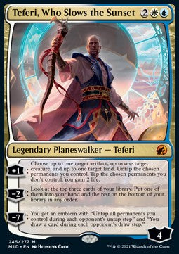 Teferi, Who Slows the Sunset⁣ - Innistrad: Midnight Hunt⁣ (Mythic)⁣ [245]