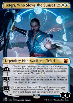 Teferi, Who Slows the Sunset⁣ - Innistrad: Midnight Hunt: Extras⁣ (Mythic)⁣ [280]
