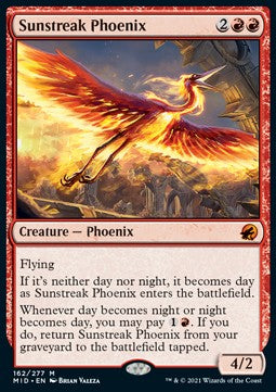 Sunstreak Phoenix⁣ - Innistrad: Midnight Hunt⁣ (Mythic)⁣ [162]