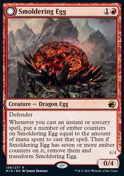 Smoldering Egg // Ashmouth Dragon⁣ - Innistrad: Midnight Hunt⁣ (Rare)⁣ [159]