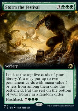 Storm the Festival⁣ - Innistrad: Midnight Hunt: Extras⁣ (Rare)⁣ [364]
