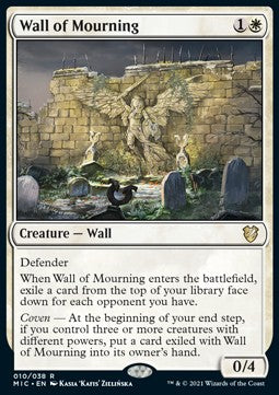 Wall of Mourning (V.1)⁣ - Commander: Innistrad: Midnight Hunt⁣ (Rare)⁣ [10]
