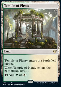 Temple of Plenty⁣ - Commander: Innistrad: Midnight Hunt⁣ (Rare)⁣ [185]