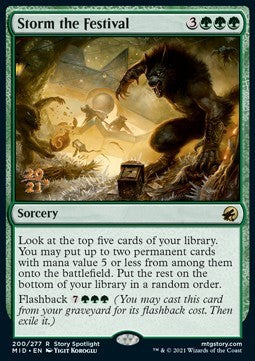 Storm the Festival (V.1)⁣ - Innistrad: Midnight Hunt: Promos⁣ (Rare)⁣ [200]