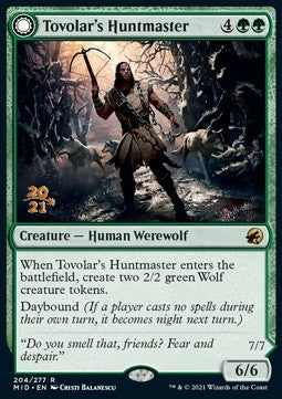 Tovolar's Huntmaster // Tovolar's Packleader⁣ - Innistrad: Midnight Hunt: Promos⁣ (Rare)⁣ [204]