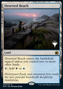 Deserted Beach (V.2)⁣ - Innistrad: Midnight Hunt: Promos⁣ (Rare)⁣ [260]