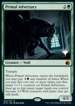 Primal Adversary (V.2)⁣ - Innistrad: Midnight Hunt: Promos⁣ (Mythic)⁣ [194]