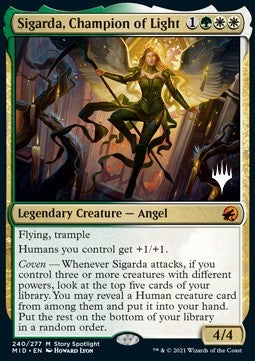 Sigarda, Champion of Light (V.2)⁣ - Innistrad: Midnight Hunt: Promos⁣ (Mythic)⁣ [240]