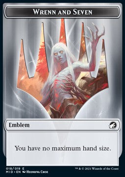 Wrenn and Seven Emblem // Zombie Token (B 2/2 Decayed)⁣ - Innistrad: Midnight Hunt: Extras⁣ (Token)⁣ [T 18/5]