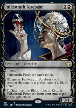 Falkenrath Forebear (V.1)⁣ - Innistrad: Crimson Vow: Extras⁣ (Rare)⁣ [291]